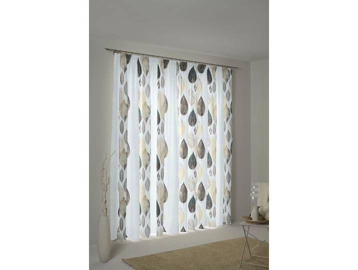 Vorhang WIRTH Marek Gr. 2, grau, B:145cm H:180cm, Polyester, Gardinen, Vorhang