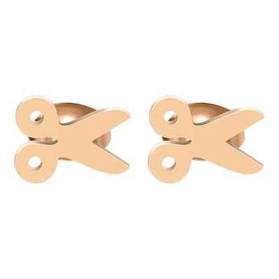 Paar Ohrstecker ADELIA´S "Ohrringe – Ohrstecker aus Edelstahl", Damen, Gr. Unisex, Edelstahl, rosa (gold), Ohrringe, Ideal zum Verschenken – schlicht und stilvoll