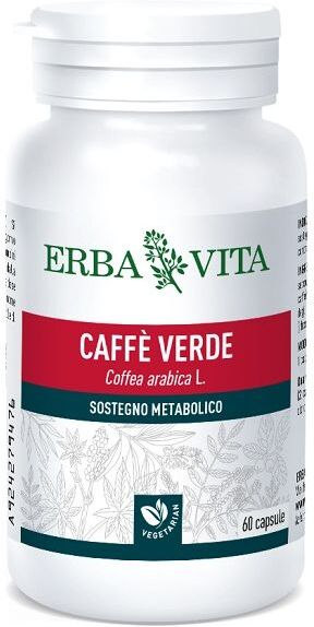 Erba Vita Caffè Verde Monoplanta 60 Capsule - Integratore Alimentare a Base di Coffea arabica