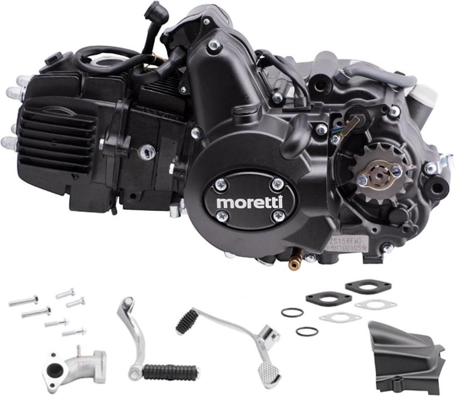 Moretti 154FMI Boxermotor, 125 cm³, 4-Takt, 4-Gang-Automatik, Schwarz (ohne Öl)