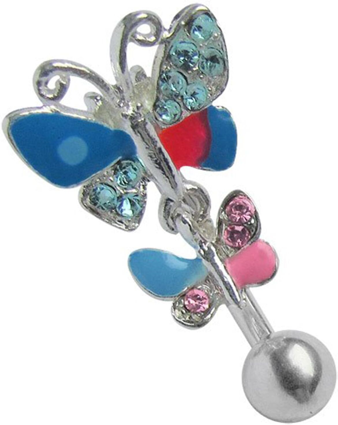 Bauchnabelpiercing ADELIA´S "Piercing  Piercing Bauchnabelpiercing", bunt, Piercings, Kinder, Chirurgiestahl, Bauchnabelpiercing