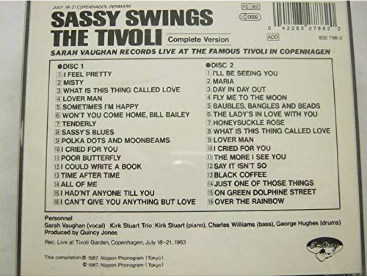 Sassy Swings the Tivoli