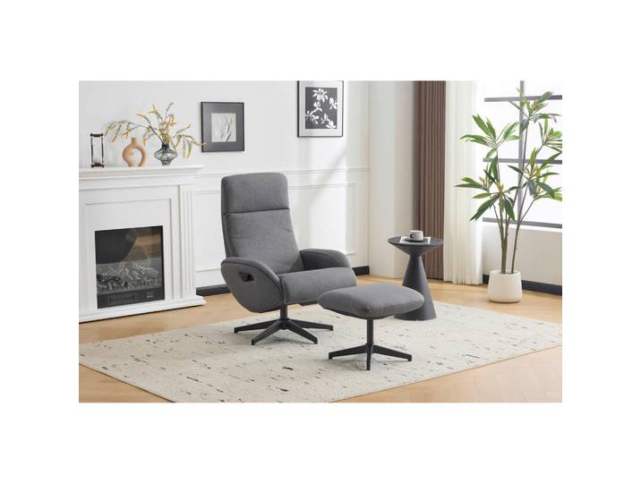 Livetastic Relaxsesselset, Grau, Metall, 77x107x75 cm, Relaxfunktion, Wohnzimmer, Sessel, Relaxsessel