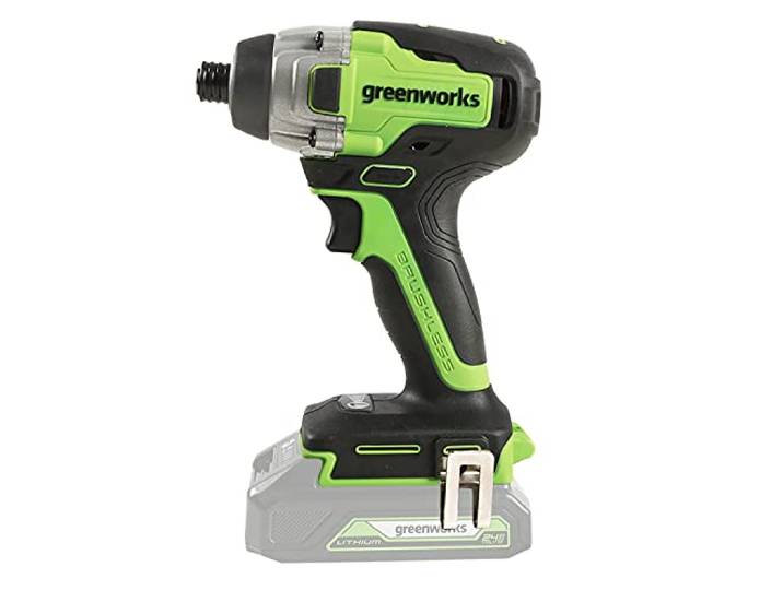 Greenworks GD24ID3 Perceuse Visseuse à Percussion Sans Fil avec Moteur Sans Balais\, 4000 ipm\, 300Nm de Couple Mandrin Hexagonal 1/4\ SANS Batterie 24V Ni Chargeur\, Garantie 3 Ans