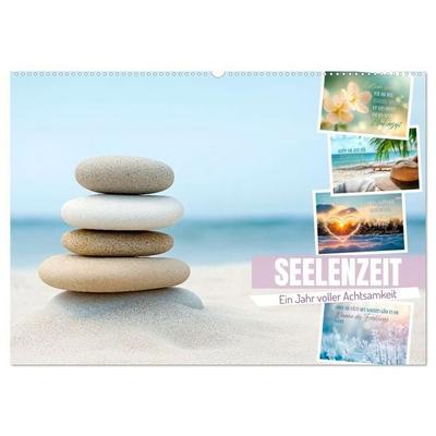 SEELENZEIT Ein Jahr voller Achtsamkeit (Wandkalender 2027 DIN A2 quer), CALVENDO Monatskalender