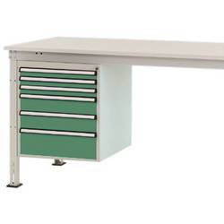Manuflex ZB4914.6011 Gehäuse-Unterbau Stationär, Nutzhöhe 500 mm mit 6 Schubfächer. Für Tischtiefe 1200 mm