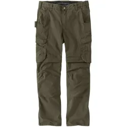 Carhartt, Arbeitshose, Werkbroek Men Rugged Flex Steel Relaxed Double Front Cargo Moss W38/L30 (W38/L30)