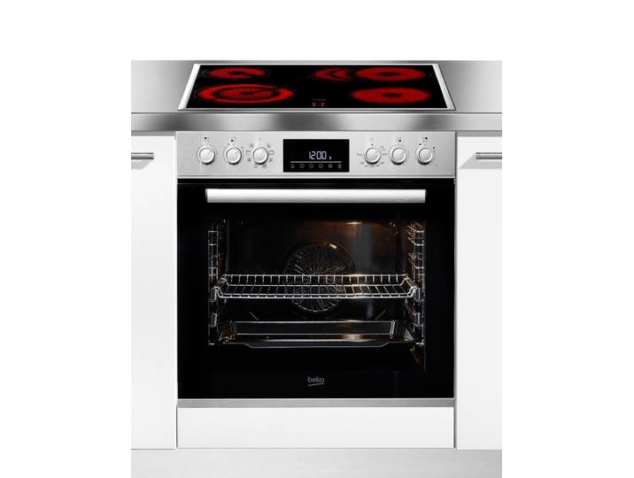 BEKO Elektro-Herd-Set BBUM12322X , Energieeffizienz: A (A+++-D), silber (edelstahl, look), Herdsets, Gleichmäßige Heißluft für perfekte Ergebnisse dank Aeroperfect