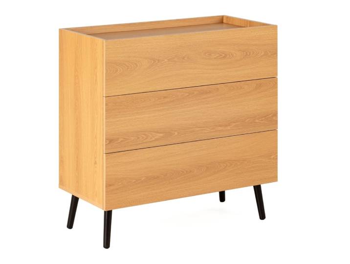 Commode 3 tiroirs couleur Chêne