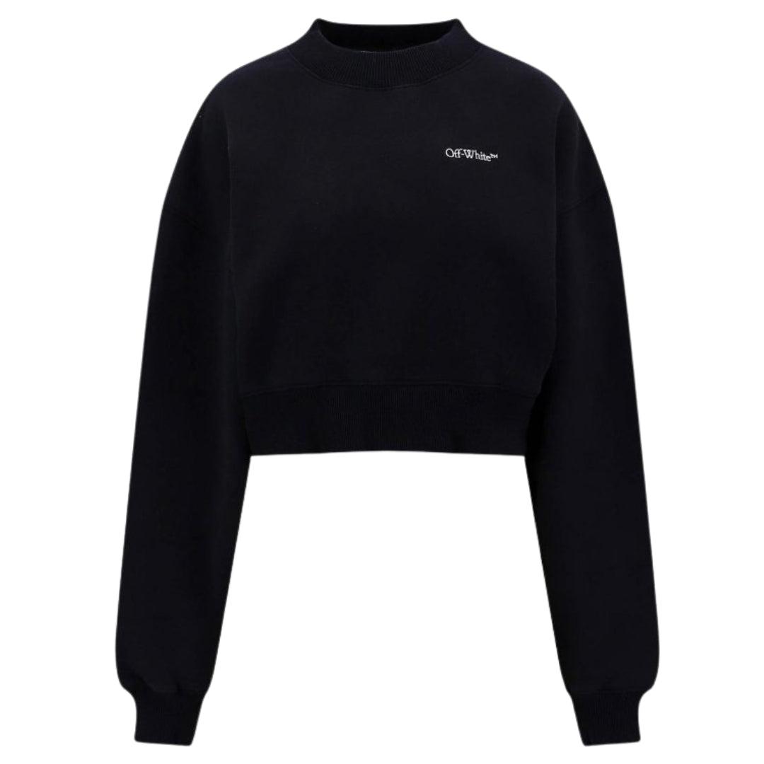 Off-white For All Boek Cropped Over Crewneck Zwart