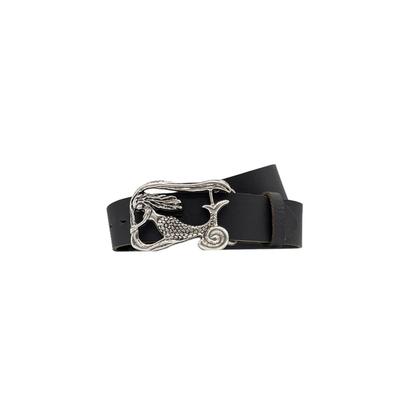 Ledergürtel RETTUNGSRING GÜRTEL, Damen, Gr. 80, schwarz, Büffelleder, Gürtel Ledergürtel