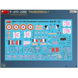 Mini art P-47D-22RE Thunderbolt. French Service. Basic Kit