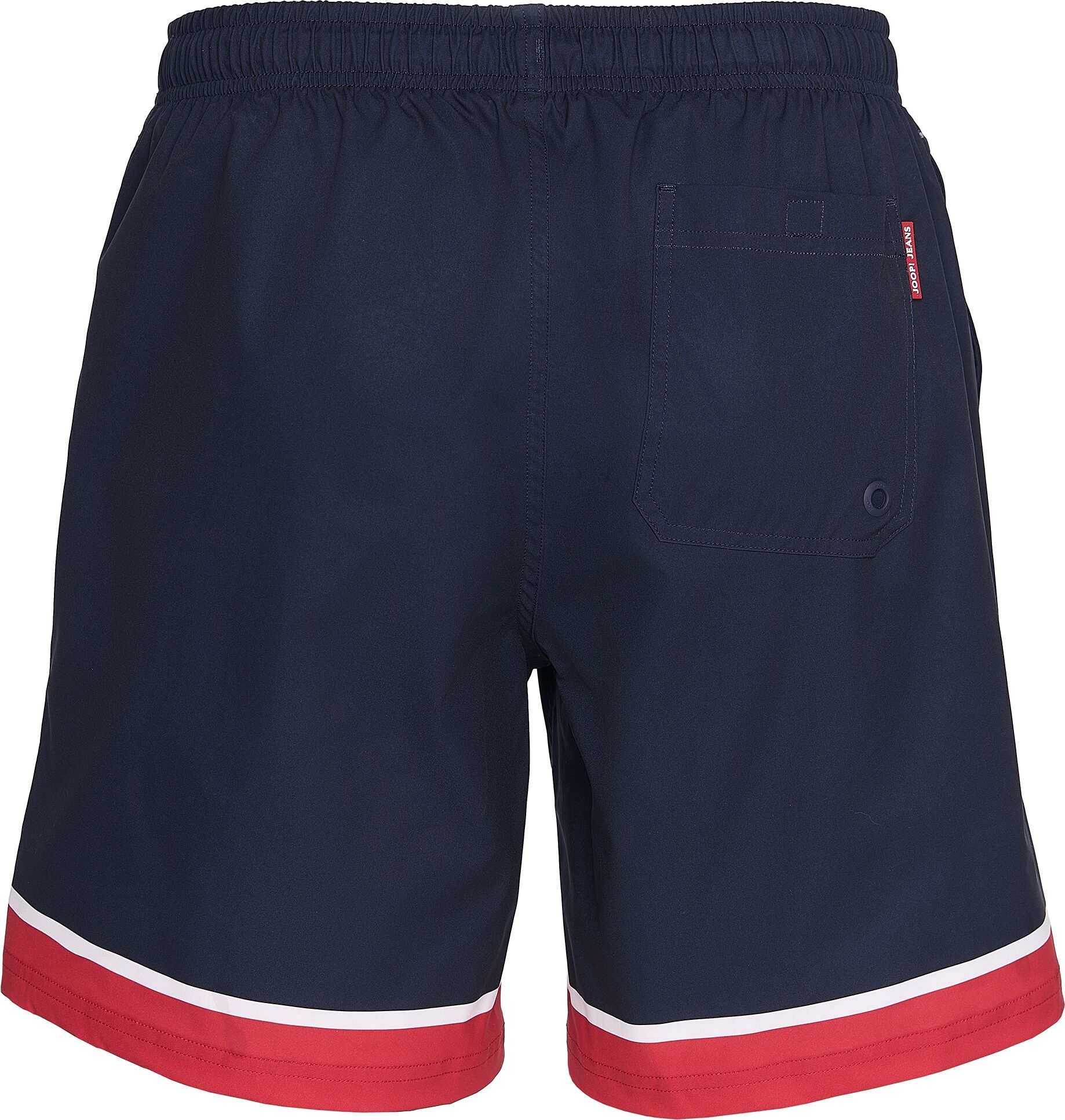 Joop! Jeans Badeshorts JOOP JEANS "Easy Summer", Herren, Gr. S, N-Gr, blau (schwarz sapphire), Microfaser, Obermaterial: 100% Polyester, Badehosen Badeshorts, mit bedruckter Optik, aus Polyester in Microfaser-Qualität schwarz sapphire S, N-Gr