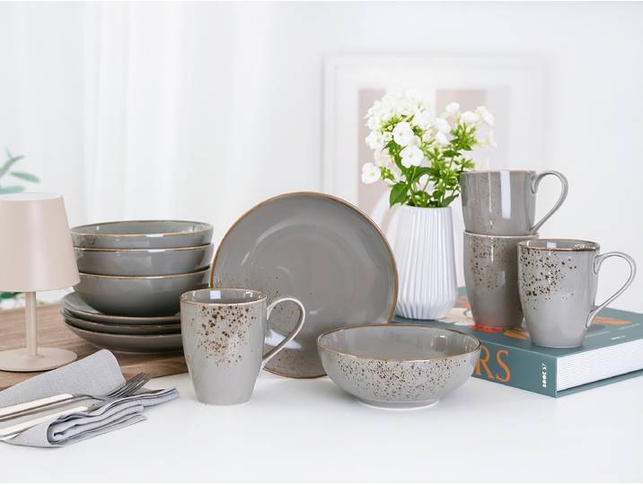Service à café Nature Collection 12 Gris/Gris