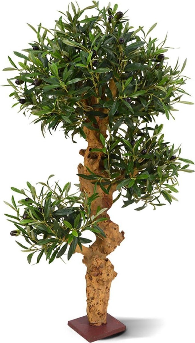 Olijf Bonsai kunstboom op voet, 90 cm