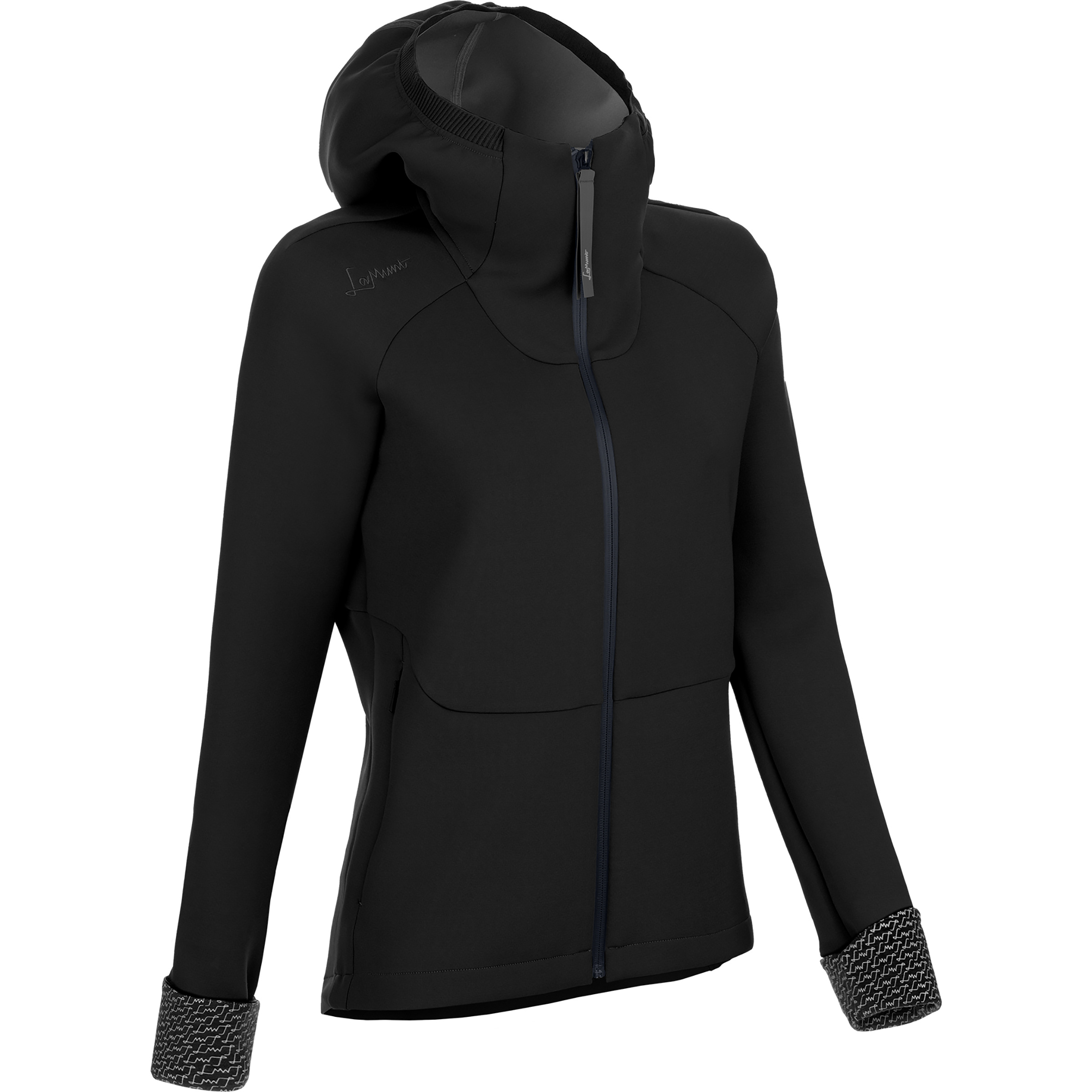 LaMunt Antje Thermal Damen Fleecejacke schwarz Größe L Trekking Hautfreundlich Merinowolle | Lyocell (Tencel)