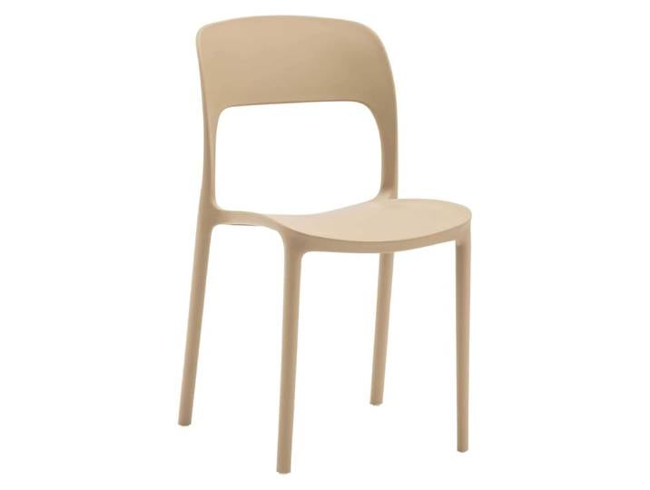Lot de 4 chaises en polypropylène beige