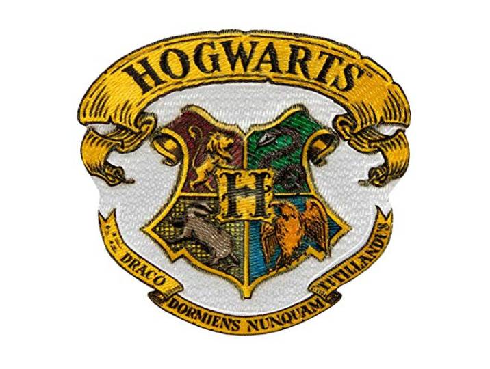 Mono Quick - Harry Potter Hogwarts applicaties, strijkplaatsticker patch, Gryffindor Slytherin Hufflepuff Ravenclaw (18069 - Hogwarts)