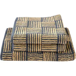Dyckhoff Frottierserie Golden Shades gold Webmuster Handtuch 50 x 100 cm, 6 Stück
