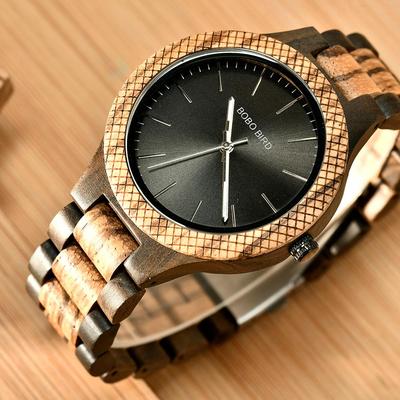 On Spot Shop BOBO BIRD Wooden Watch Men Quartz Movement, Bayan Kol Saati Luxury Mens Watches With Luminous Hands, Gift Box n28