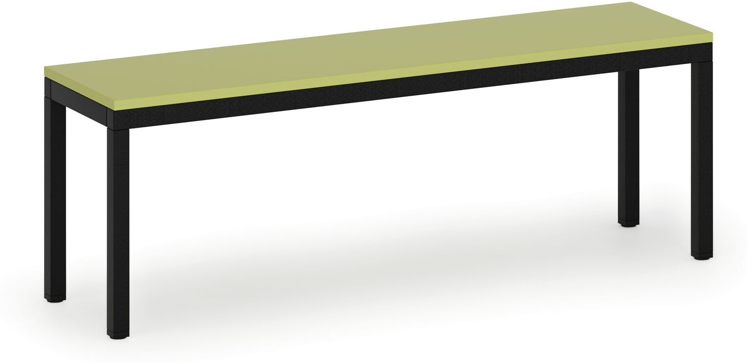 B2B Partner Umkleidebank, Sitzfläche - Laminat, Länge 1200 mm, grün
