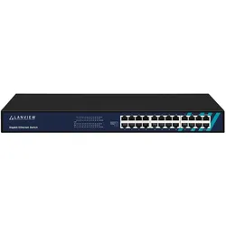 Lanview Unmanaged 24-Port Full (24 Ports), Netzwerk Switch, Grau