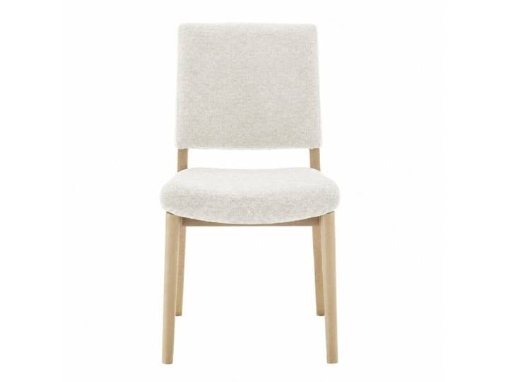 Trendstore Mareke Polsterstuhl mit 4-Fuß Gestell aus Wildeiche - Etna hellgrau Bequem gepolstert, skandinavisches Design, in verschiedenen Bezugsfarben Modern, Natur, Skandinavisch