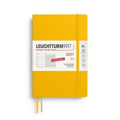 Wochenkalender & Notizbuch Paperback (B6+) 2027, Softcover, Sunflower, Deutsch