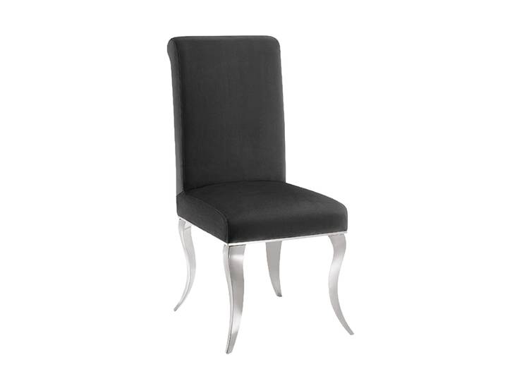 Design Esszimmerstuhl „Modern Barock“ Samt Schwarz / Silber Invicta Interiors