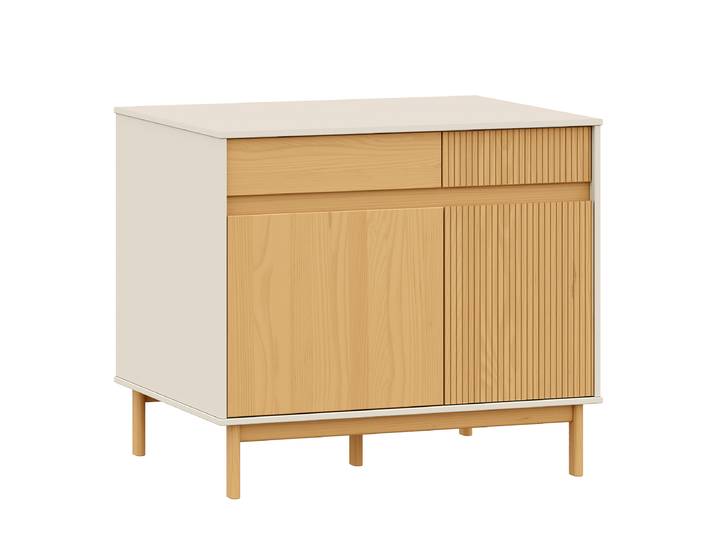 Massive Kücheninsel 102cm Beige
