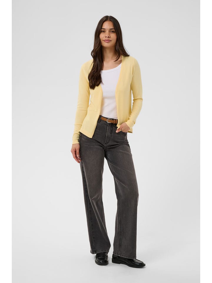 Kaffe Cardigan in Gelb - S