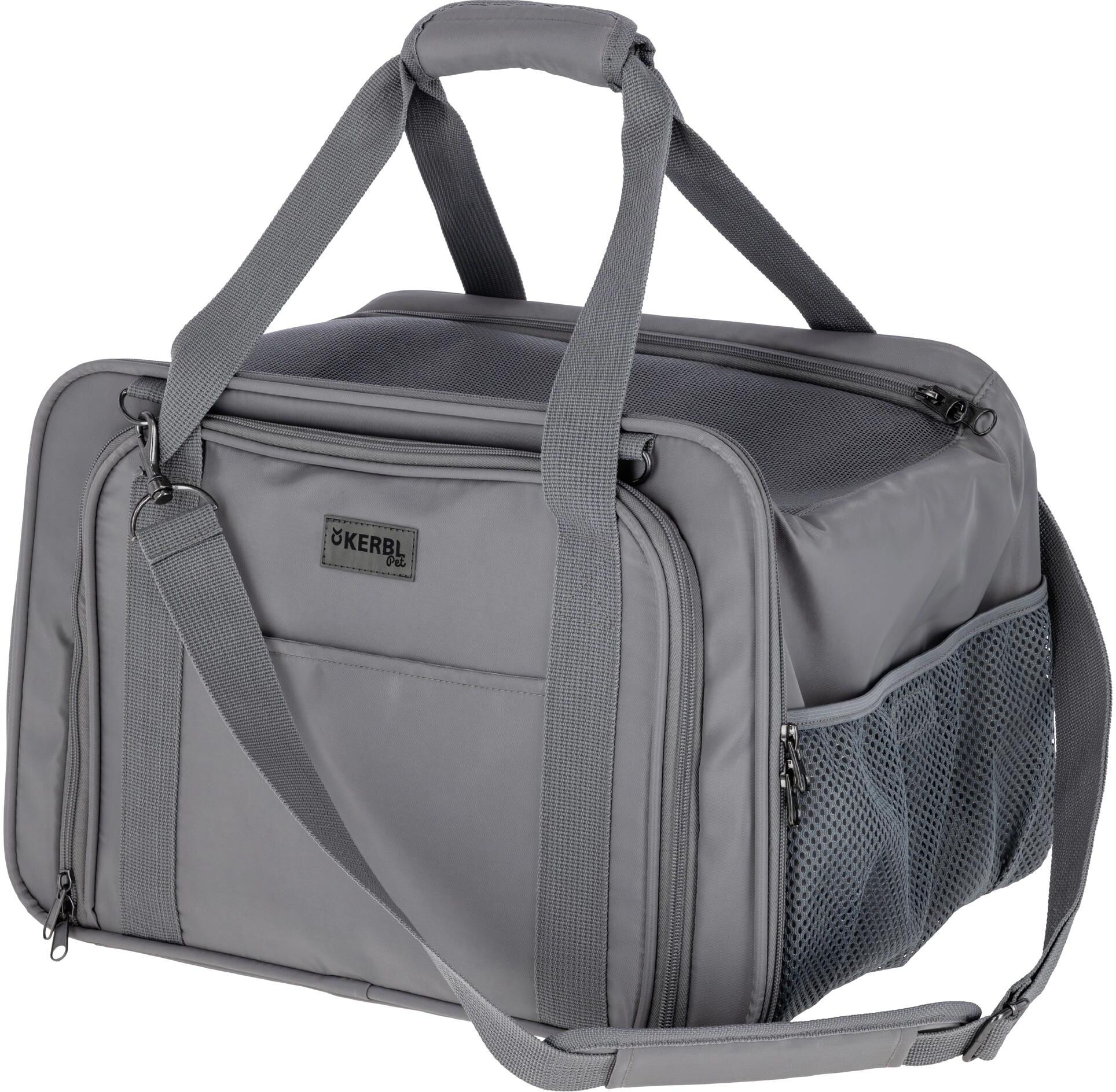 Tiertransporttasche KERBL "Vacation 44 x 31 x 30 cm", grau, B:31cm H:30cm T:44cm, Tiertransportbehälter, Tiertransporttasche grau B/H/T: 31cm x 30cm x 44cm