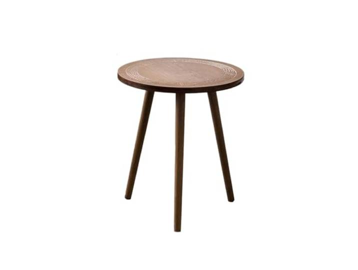 ksjdieunf Couchtisch Retro Geschnitzten Sofa Beistelltisch Freizeit Rund Massivholz Homestay Balkon Einfacher Kleiner Runder Tisch Tische for Wohnzimmer