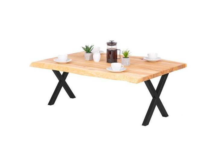 Table basse en bois massif - LAMO MANUFAKTUR - modèle design - bord naturel biseauté - 120x80x47cm