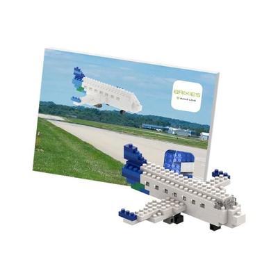 BRIXIES 220011 - Postkarte Flugzeug, 3D Konstruktionsbausatz aus Ministeinen, 78 Teile