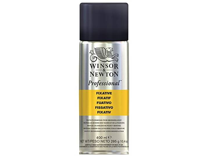 Winsor & Newton 3041913 Professioneel fixeermiddel, spuitbus, fixeermiddel dat houtskool-, krijt- en pasteltekeningen beschermt, 400 ml, veelkleurig