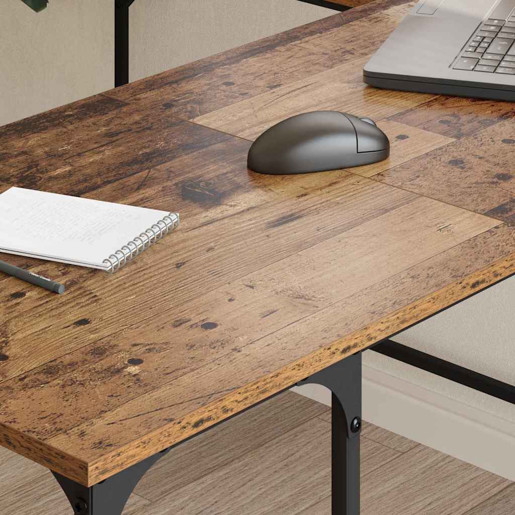 vidaXL Bureau Bois Ancien 139 x 139 x 75 cm Bois d'ingénierie