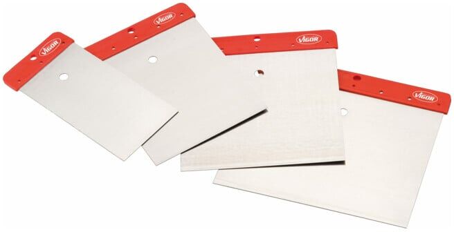 VIGOR Spatule japonaise métal V4279, set de 4 pièces (V4279)
