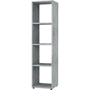 Vicco Bücherregal Ludus, grau, aus Holz, 4 Fächer, 37 x 145 x 34cm