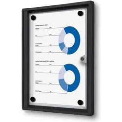 Showdown Displays, Informationsschild, Showdown Displays Schaukasten Economy schwarz 1x DIN A4