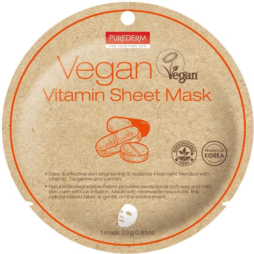 PUREDERM Vegan Vitamin Sheet Mask 23g
