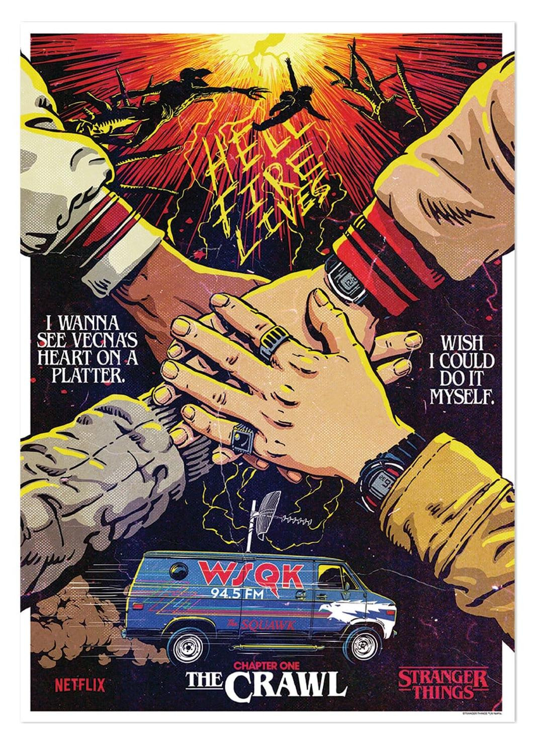 Fanatic Stranger Things 5 Kunstafdruk The Crawl Limited Edition Paper Poster 42 x 30 cm