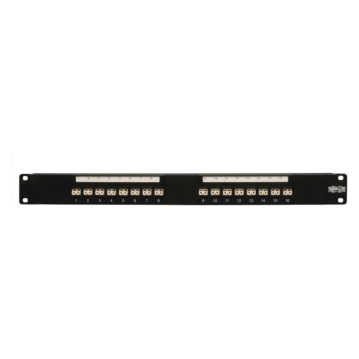 Eaton TRIPPLITE 16-Port Fiber Patch Panel 1U LC/LC Multimode or Singlemode (N490-016-LCLC)
