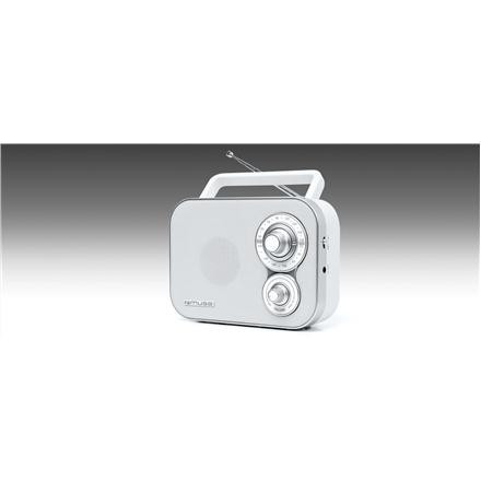 Muse M-051 RW Reisradio, Analoog, FM/MW, Wit, Draaibaar