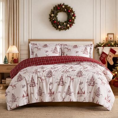 Southshore Fine Linens Winterwood Oversized Christmas 3pc Comforter Set