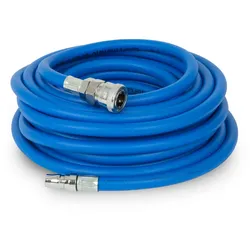 EBERTH Druckluftschlauch 10 m, 6x11 mm, 1/4" Kupplung, 20 bar, Gewebeschlauch für Kompressor – Zubehör