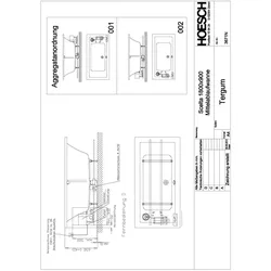 Hoesch Whirlwanne Scelta Rechteck 1800x900 3671N.010305002