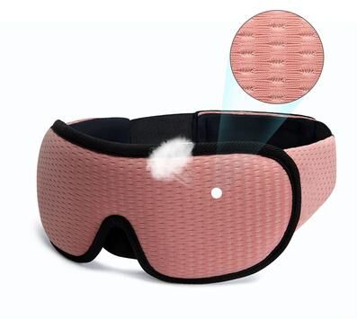 Inspire Curations 3D Sleep Mask For Total Darkness Light Blocking Eye Mask With Soft Padded Comfort pink