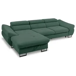 Ecksofa Fabio Stoff Blau Türkis