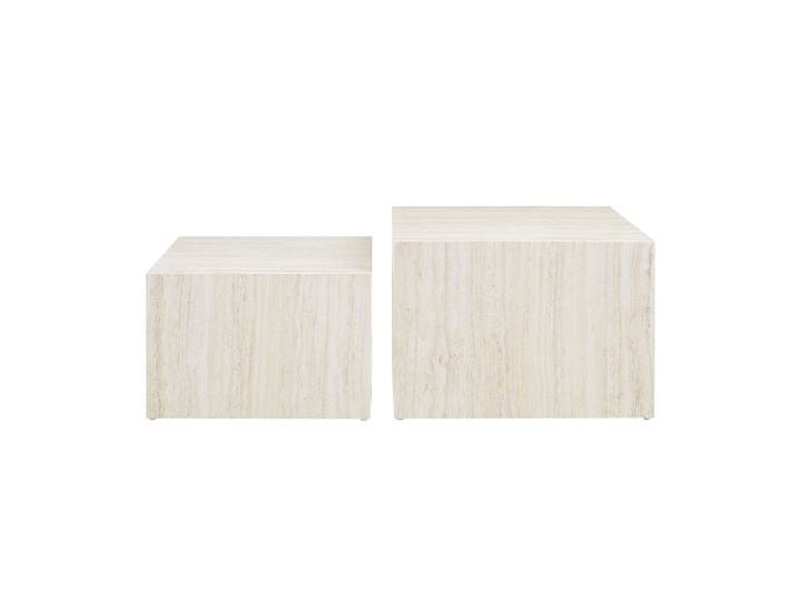 SalesFever Couchtisch Travertin 2er Set